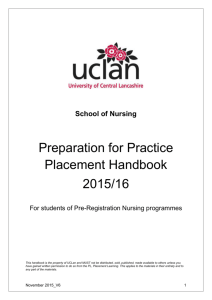 Preparation for Practice Placement handbook