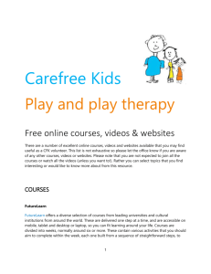 Play and play therapy resources