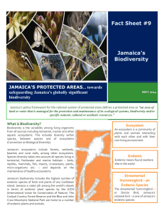 Fact Sheet 9 – Biodiversity - Jamaica Clearing