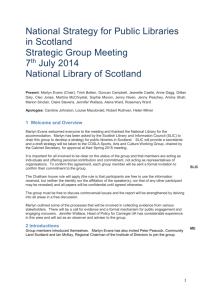 Minutes for Public Libraries in Scotland SG Meeting 07.07.14