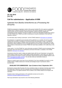 Application A1096 Xylanase from Bacillus licheniformis as a