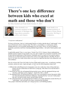 There`s one key difference between kids who excel at math and