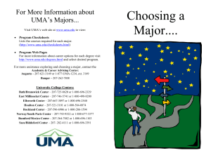 Choosing a Major - University of Maine at Augusta
