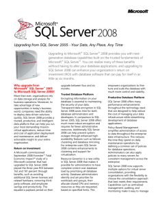 SQL Server upgrade tools