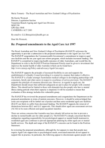 Re: Proposed amendments to the Aged Care Act 1997