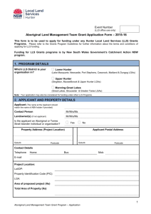 Aboriginal Land Management Team Grant application form DOCX