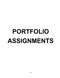 portfolio assignments