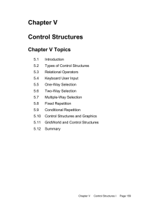 Control Structures - Fort Thomas Independent Schools