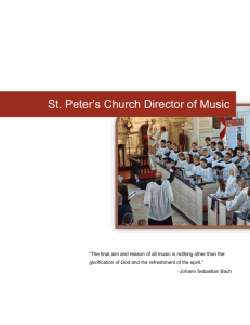 Music-Director - Saint Peter`s Church