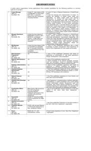 Job opportunities - Government of Khyber Pakhtunkhwa