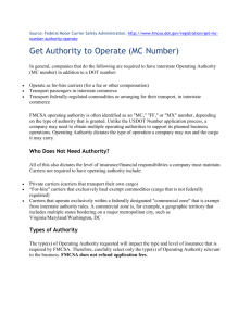 Get Authority to Operate (MC Number)