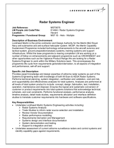E1464I / Radar Systems Engineer