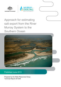 Approach for estimating salt export from the River Murray System to