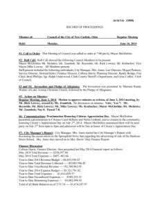 (6/16/14) (2890) RECORD OF PROCEEDINGS Minutes of: Council