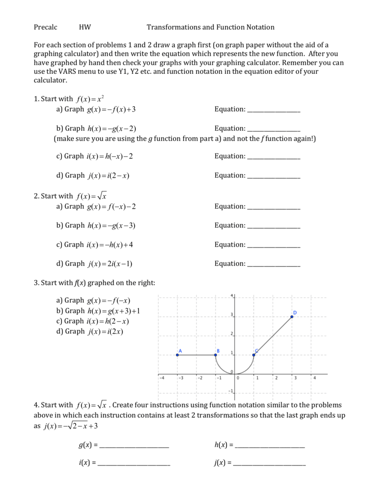 Function Notation Intended For Algebra 1 Function Notation Worksheet