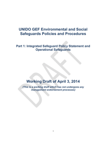 UNIDO Draft Safeguards Policies Procedures Part1