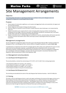 Lady Musgrave Reef site management arrangements