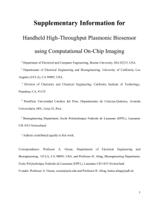 Handheld high-throughput plasmonic biosensor using