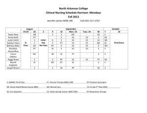 North Arkansas College Clinical Nursing Schedule Harrison