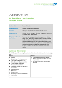 JOB DESCRIPTION PA General Surgery and Gynaecology