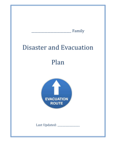 Family Disaster and Evacuation Plan