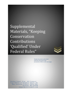 Supplemental Materials, *Keeping Conservation Contributions