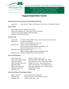 August/September Events - Marshall County WV Tourism