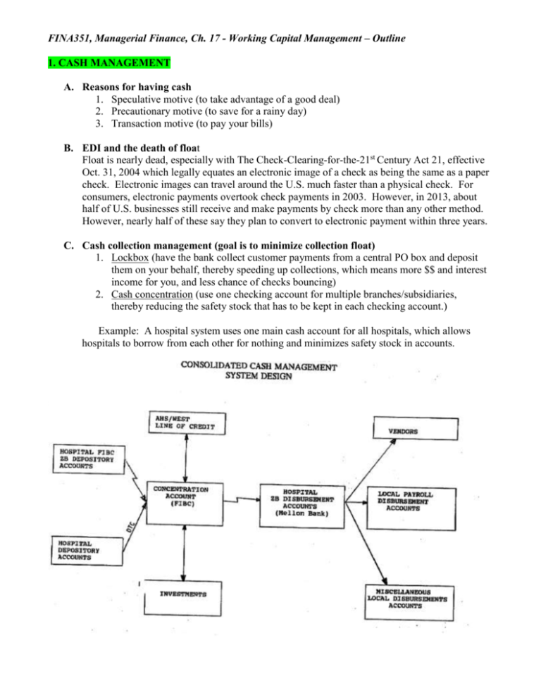 Chapter 17 Working Capital Management Notes