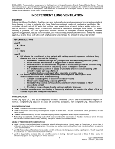 Independent Lung Ventilation (ILV)