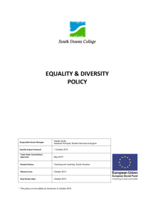 equality & diversity policy