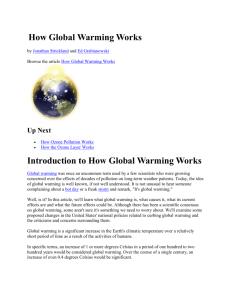 Introduction to How Global Warming Works