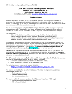 ISM 3A Instructions - Academic Pediatric Association