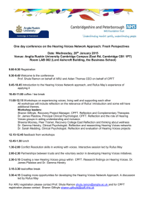 One day conference on the Hearing Voices Network Approach