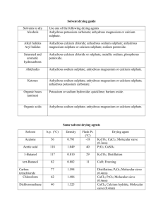 solvents	potassium