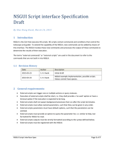Script interface specifications
