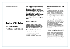 Coping With Dying leaflet (courtesy Sundridge Court)