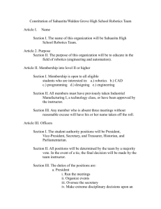 Constitution of Sahuarita/Walden Grove High School Robotics Team