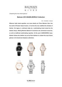 Balmain 2014 BASELWORLD Collection