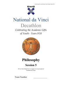 2013 Philosophy Challenge Years 9 10 Nationals