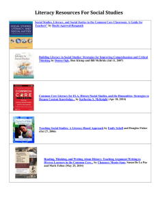 Literacy Resources for Social Studies