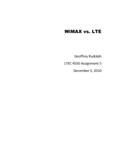 WiMAX vs. LTE - UNT Class Server