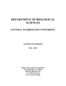 department of biological sciences