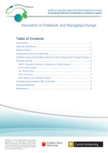 Innovation in FW and managing change_ Module Notes