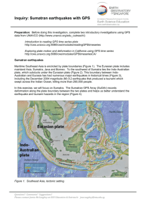 Inquiry: Sumatran earthquakes with GPS