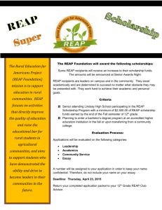 Applications - REAP Foundation