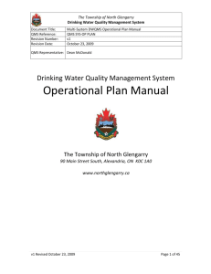 Drinking Water Quality Management System Policy