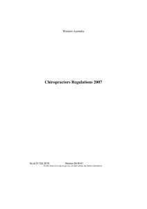 Chiropractors Regulations 2007