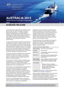 Australia 2013 Offshore Petroleum Exploration Acreage Release