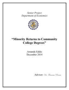 Minority Returns to Community College Degrees