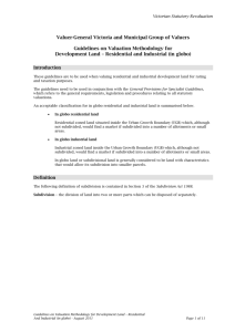 Specialist Property Guidelines for Development Land, August 2011